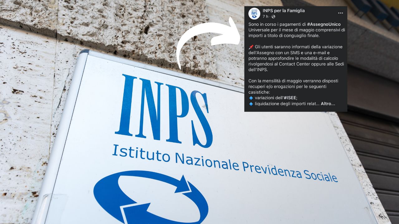 avviso INPS per i pagamenti maggio assegno unico